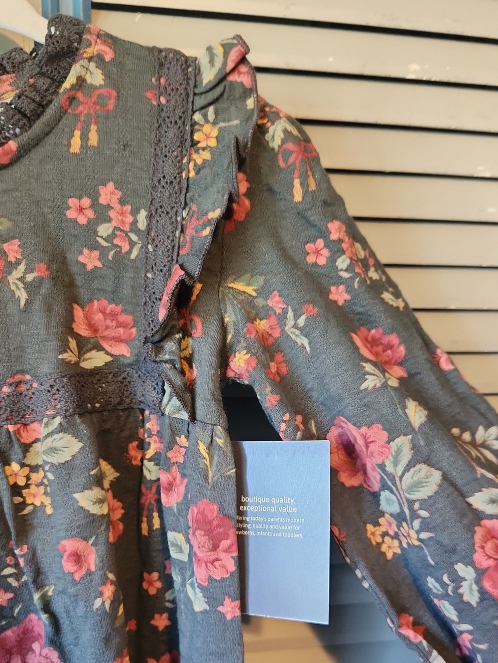 Modern Moments Gray Floral Dress - Picture 8 of 13
